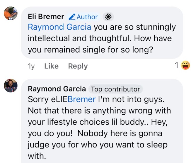 Eli Insults Ray Garcia